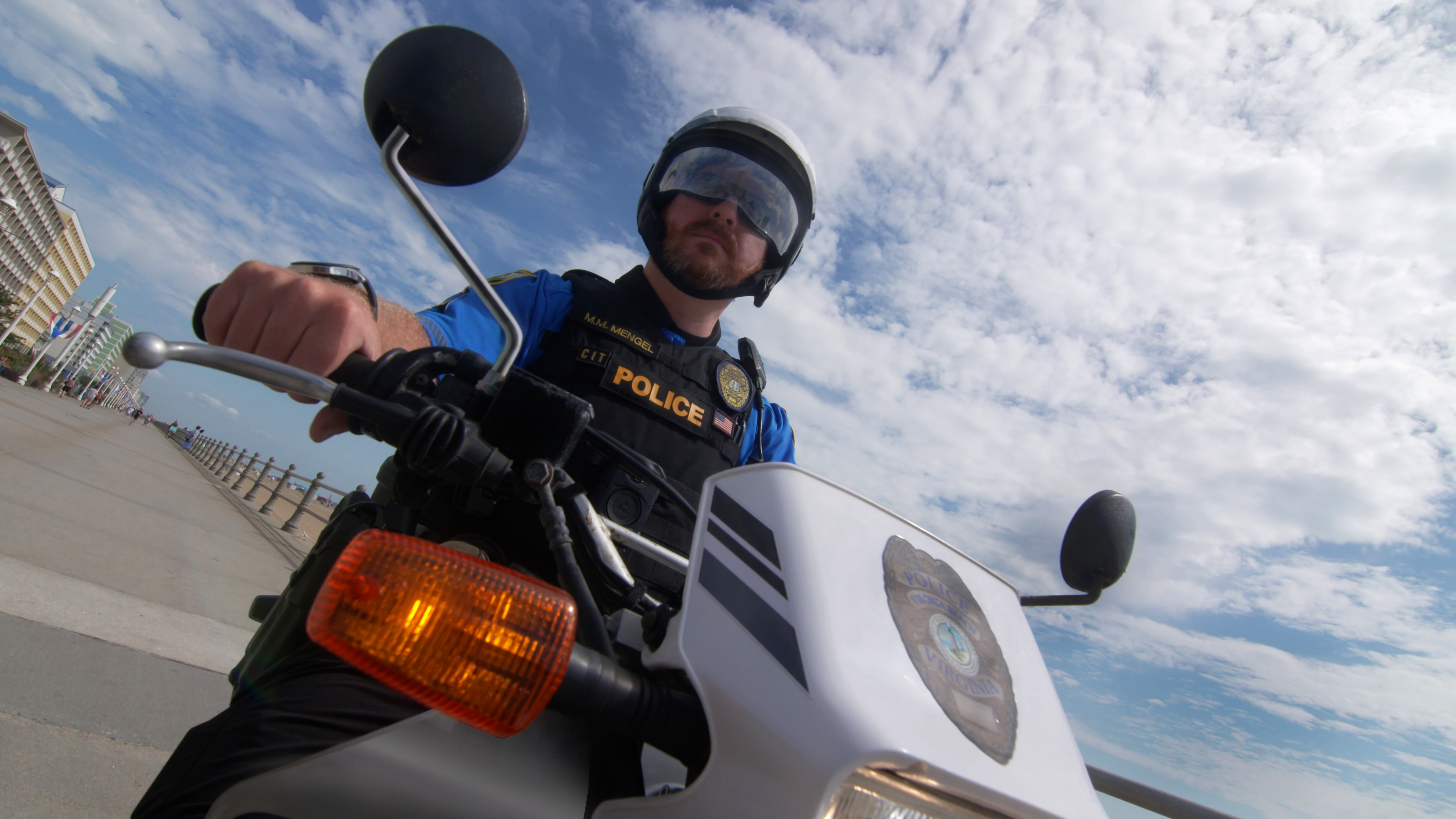 Police Officer on Motorcycle